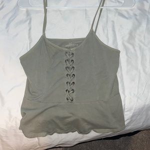 Green American Eagle strappy top